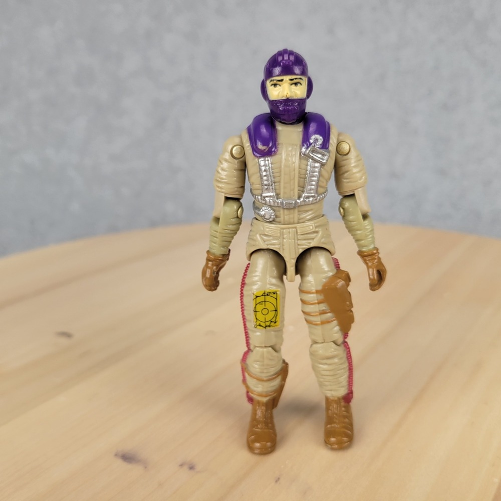 Hasbro G.I. Joe Gyro-Viper Action Figure 1987 Tan Purple Vintage 3.75 Inch